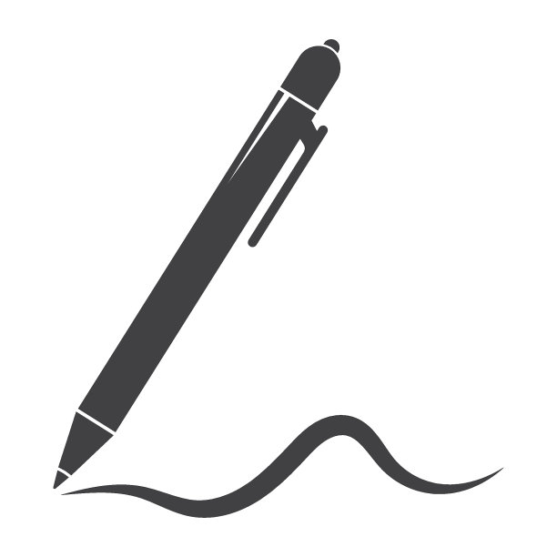 钢笔标志矢量简单图标插图图片下载