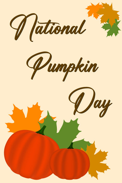 印有南瓜州标志的明信片。以写实风格制作的。图片下载