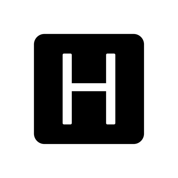 图标与白色h黑色方块。商务沟通的概念。矢量插图。股票的形象。图片下载