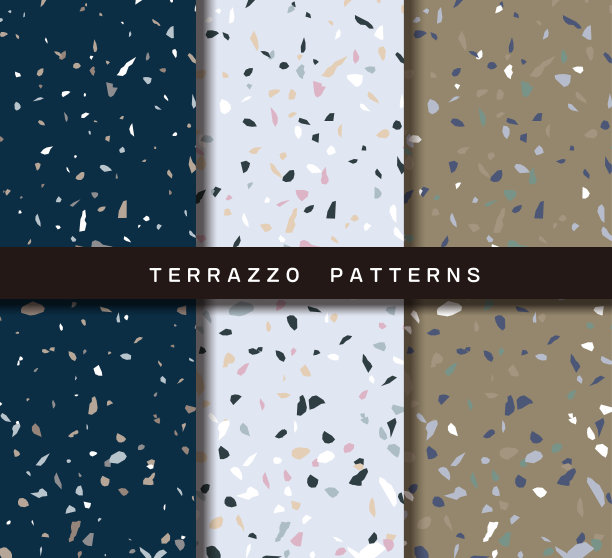 水磨石背景图案集。美丽的大理石模式。人造大理石与碎石混合图片下载