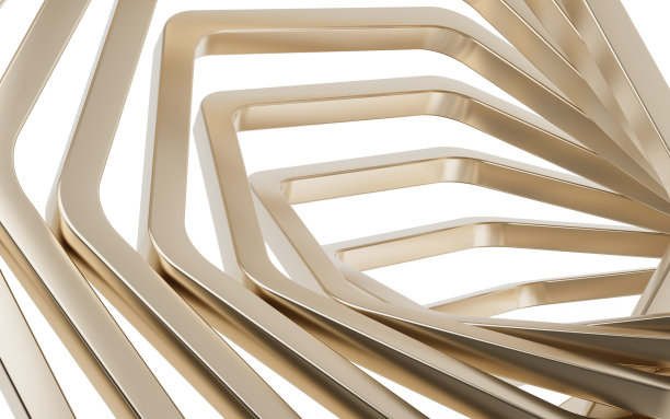 六边形金属框架，三维渲染。图片下载