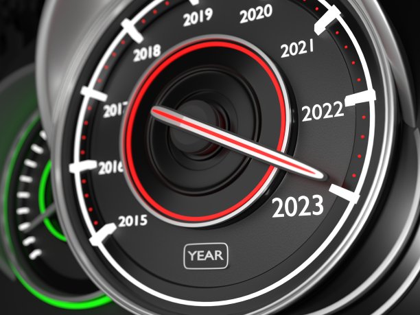 2023年的现代汽车速度计倒计时概念图片下载