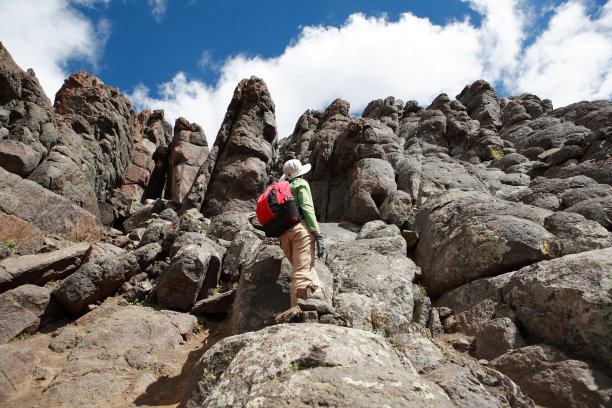科罗拉多州圣胡安山脉的维特霍恩山，适合成熟的女性攀岩。图片下载