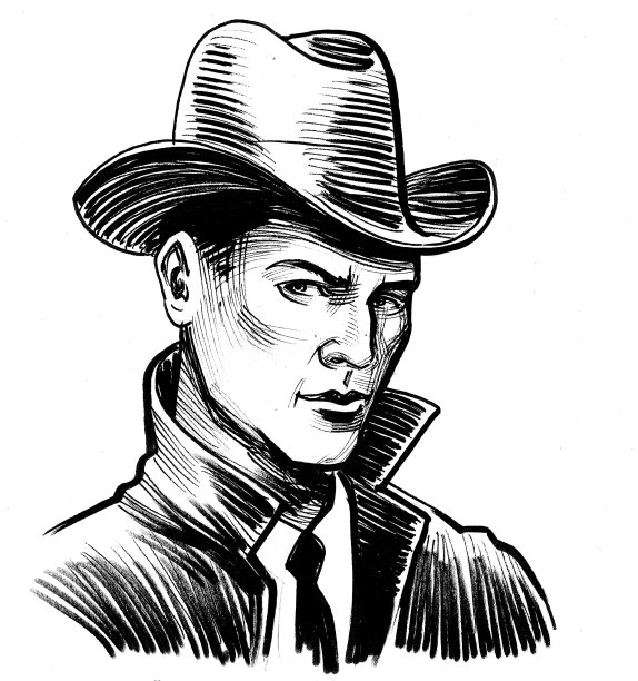 穿西装戴帽子的男人图片下载