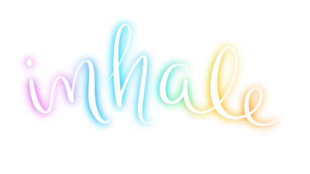 吸气彩色刷字横幅图片下载