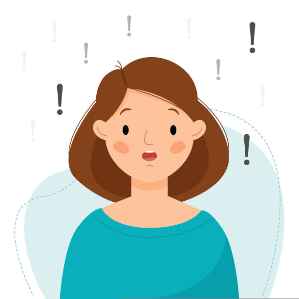 女人很惊讶，她很震惊。女人被消息或信息吓坏了，她很害怕。矢量插图。图片下载