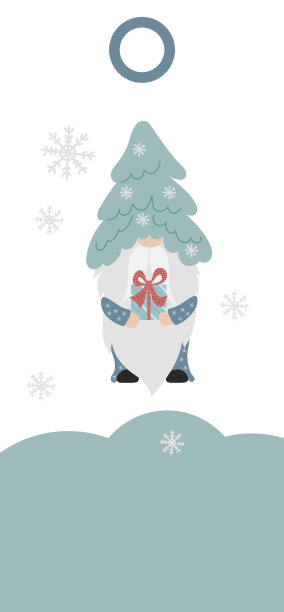 圣诞礼物标签可爱的侏儒图片下载