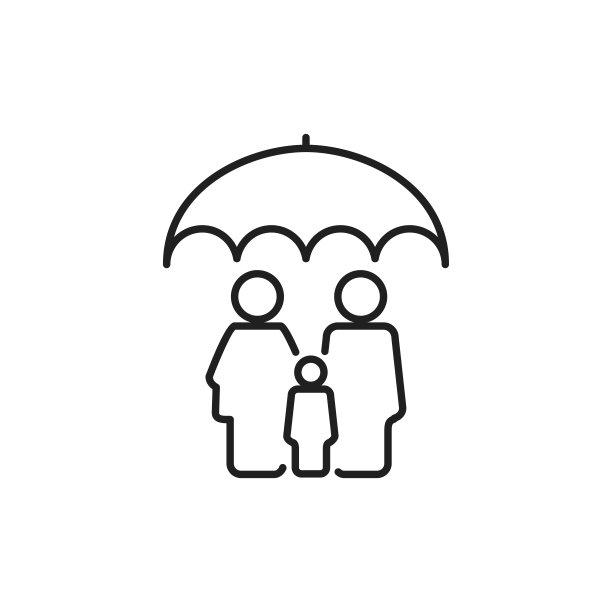 保险图标矢量设计插图图片下载