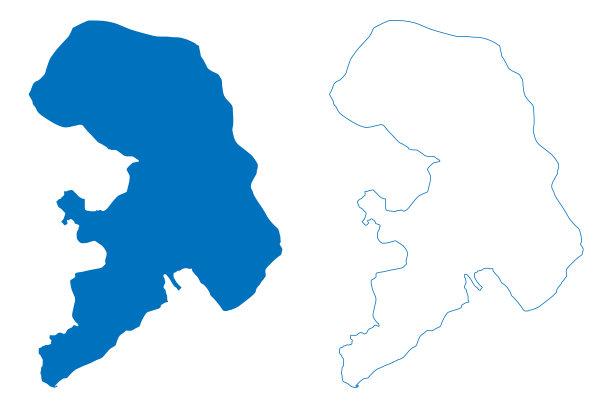 大普雷斯帕湖(北马其顿，阿尔巴尼亚，希腊)地图矢量插图，涂鸦普雷斯帕地图图片下载