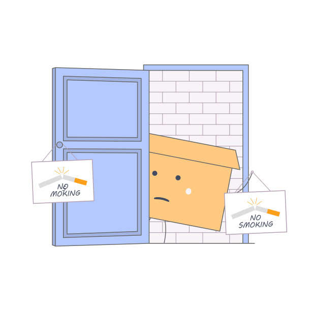 带有禁烟标志的字符盒图片下载