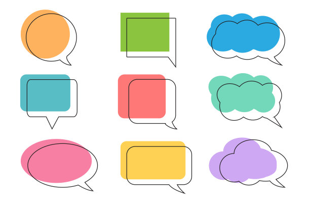 彩色标注图标设置隔离在白色背景，几何图形元素。图片下载