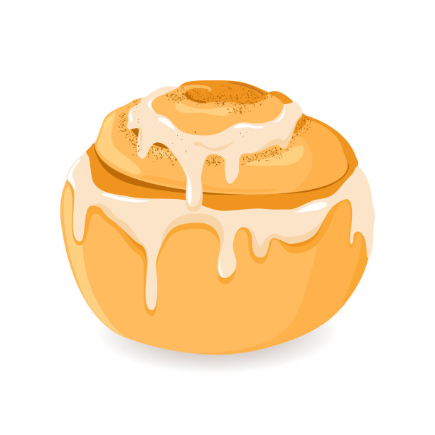 肉桂卷。烘焙产品。矢量图图片下载