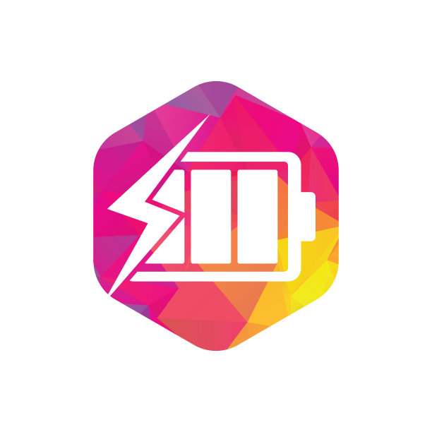 动力电池标志设计模板。图片下载