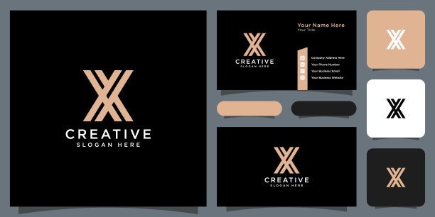 缩写字母X抽象标志图片下载