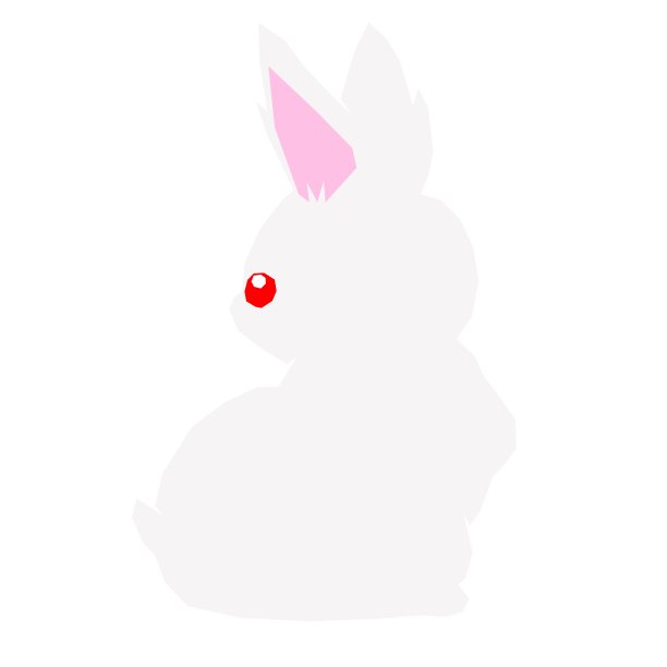 背朝白兔微微转身图片下载