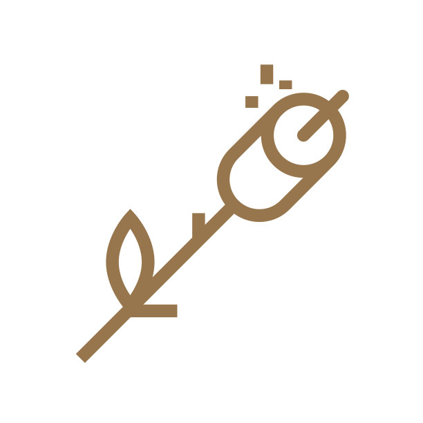 棉花糖上的棍子徽章或线图标图片下载