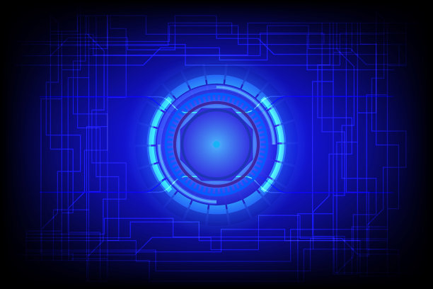 抽象的深蓝色技术背景设计。矢量插图。图片下载