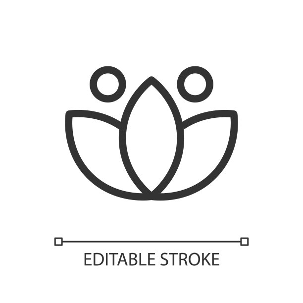 莲花像素完美线性ui图标图片下载