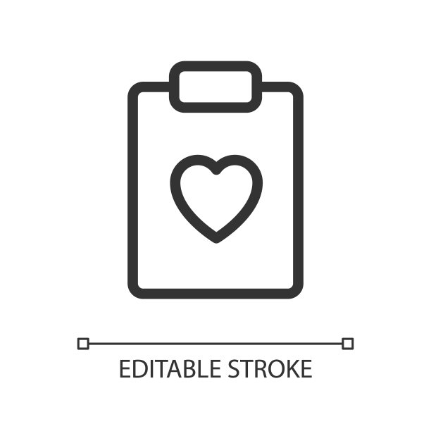 健康记录像素完美线性ui图标图片下载