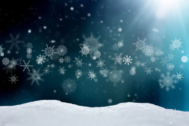 雪花在阳光下。图片下载