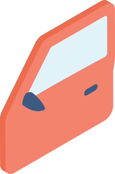 汽车车身服务矢量图标等距设计，汽车服务和汽车修理店标志，卡车备件标志，汽车技师设备库存，汽车门完整概念图片下载