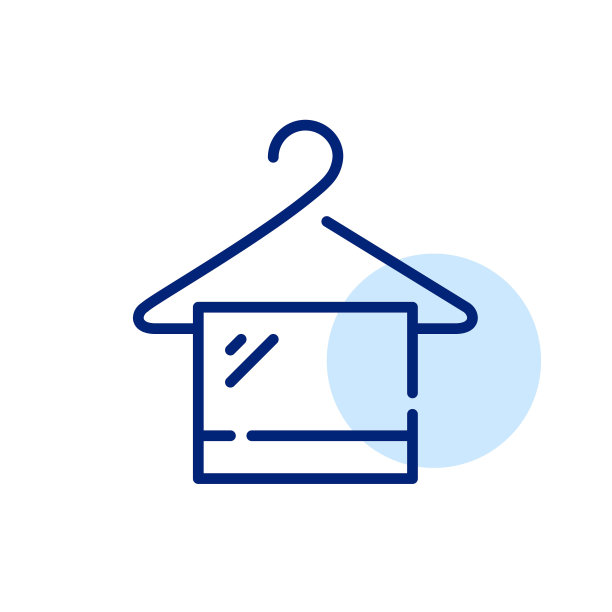 毛巾挂在衣架上。洗衣或水疗图标。像素完美，可编辑的笔画线图片下载