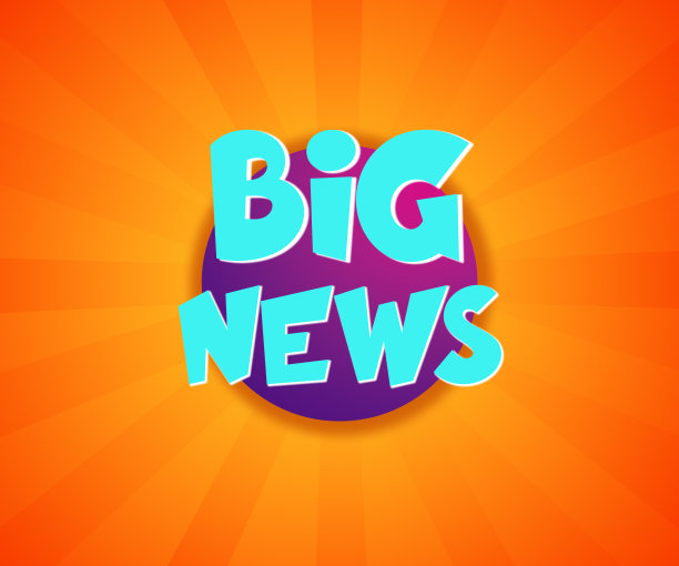 大新闻，公告信息，卡通横幅。图片下载