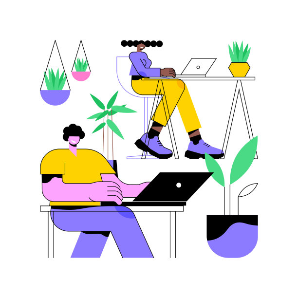 亲生物办公室孤立的卡通矢量插图。图片下载