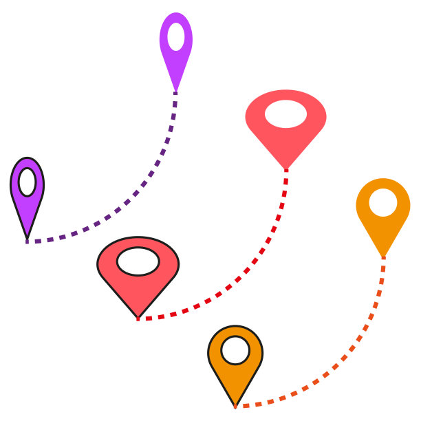 概念设计的线性引脚方式。矢量插图。股票的形象。图片下载