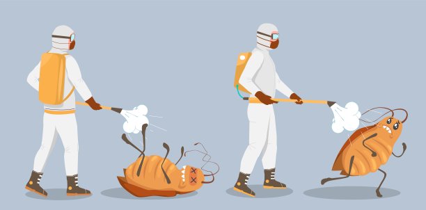 统一病媒集的蟑螂防治人员图片下载