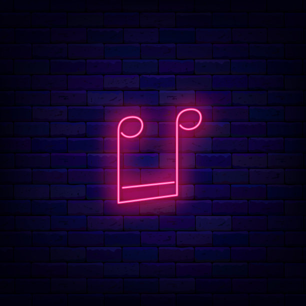 粉色音符霓虹图标。记录工作室标识。音乐学校的象征。夜总会的迹象。矢量图图片下载