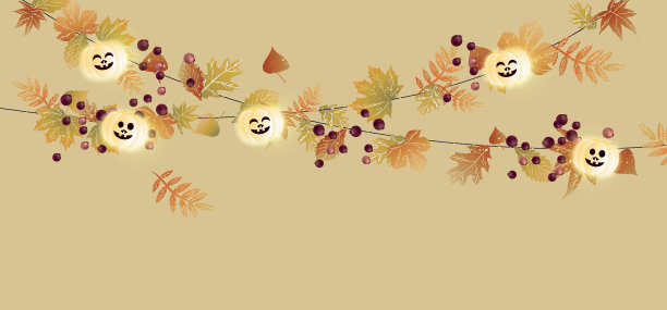 万圣节秋天背景快乐。图片下载