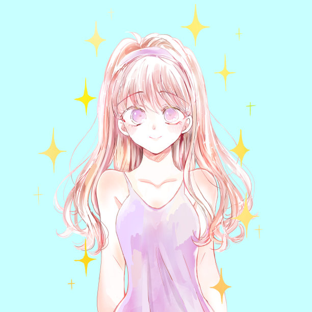 一个漂亮女人的插图图片下载