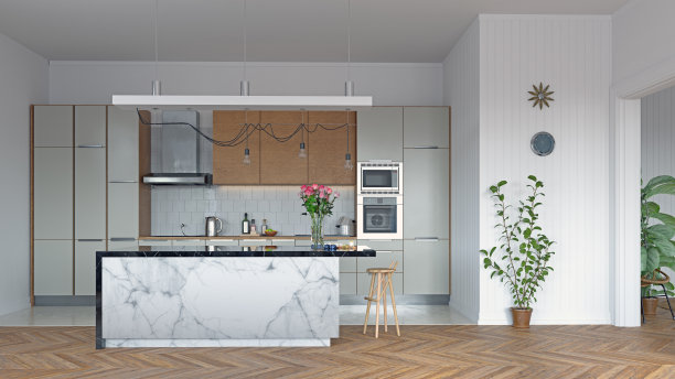 现代厨房内部图片下载