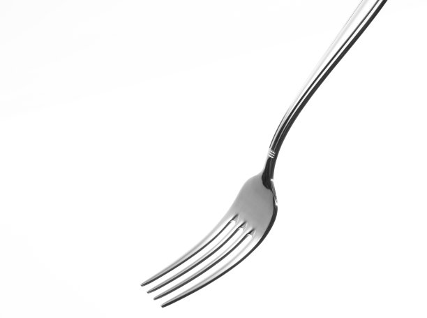 银叉孤立在白色背景上。影棚拍摄。图片下载