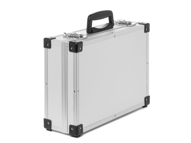 白色背景的金属手提箱。图片下载