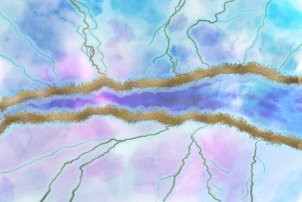 用金色线条提取酒精油墨底色图片下载