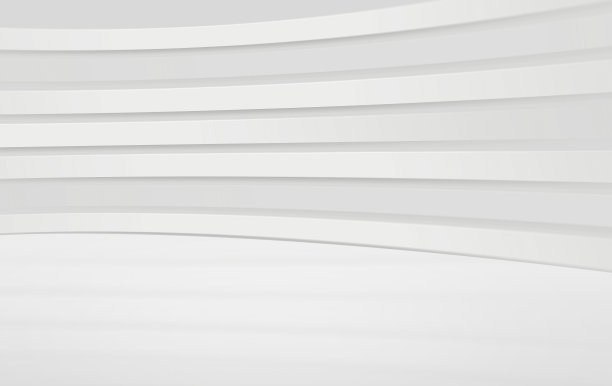 带有抽象背景的空白色房间的3D渲染。用于产品展示、展示厅、广告背景或促销图片下载