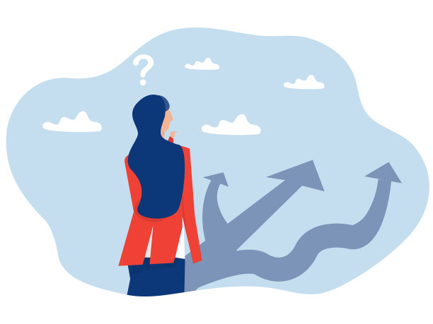 商业女性决定下一步要去哪里，方向，选择选项，最好的选择或成功的解决方案，图片下载