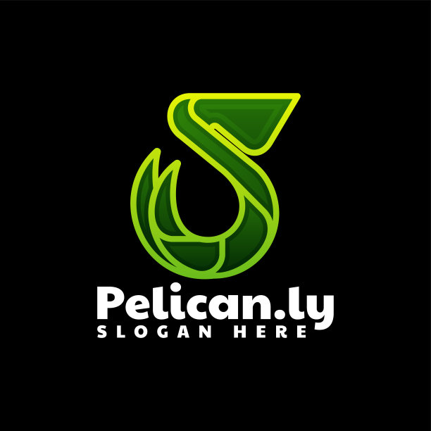 矢量插画鹈鹕渐变线艺术风格。图片下载