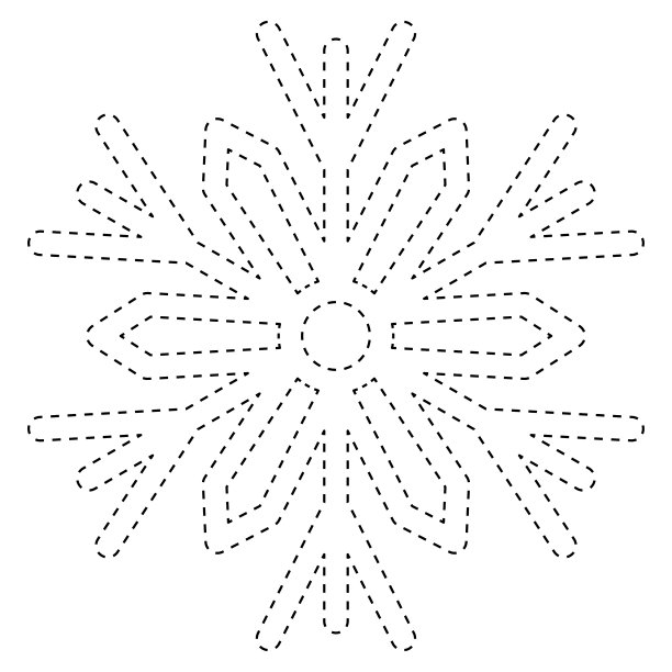 儿童雪花描画作业图片下载