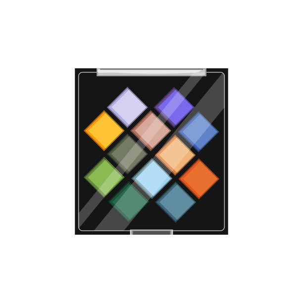 脸部眼影美容卡通矢量插画图片下载