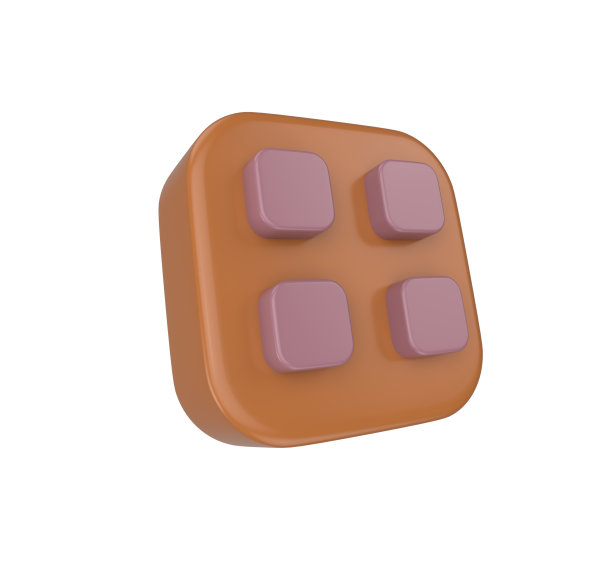 最小3d插图用户界面菜单按钮3d渲染。图片下载