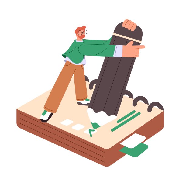 将业务任务标记为已完成。在计划表中的待办事项列表中勾选复选框。有清单，计划，记事本的人。时间管理。平面矢量插图孤立在白色背景上图片下载