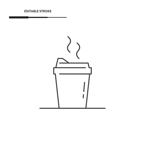 热巧克力或咖啡图标矢量设计。图片下载