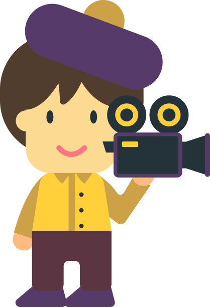 电影导演插画的极简风格图片下载