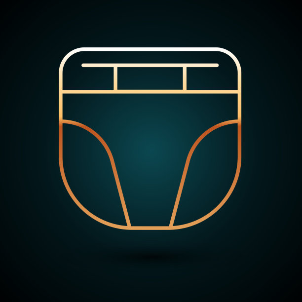 金线尿布为狗图标隔离在黑暗图片下载