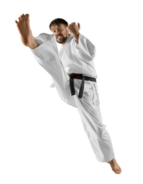 武术大师。孤立的背景图片下载