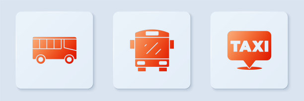 用出租车白色方块按钮设置公交车和位置图片下载
