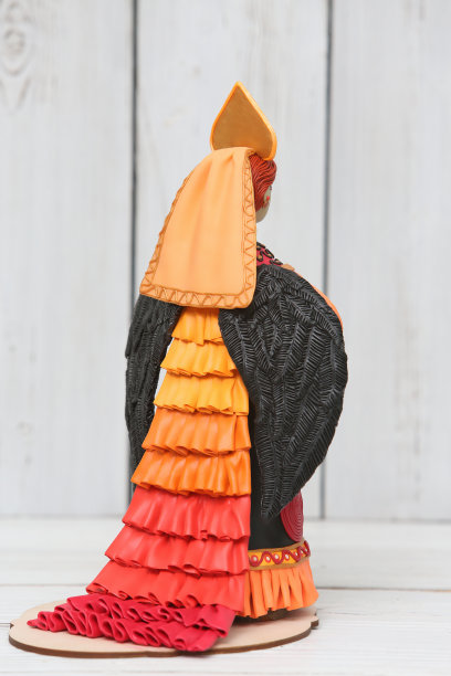 橡皮泥模型粘土。俄罗斯女人的形象图片下载